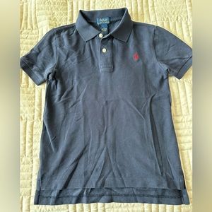 Ralph Lauren Boys navy baby blue polo size 6